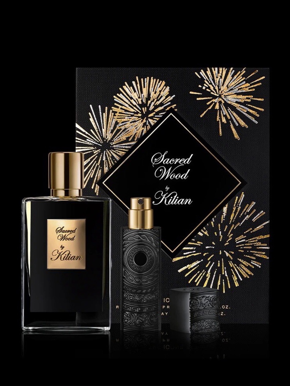 Kilian SACRED WOOD Edp Spray 1.7 oz & Refillable Atomizer 0.25 oz NIB, $298